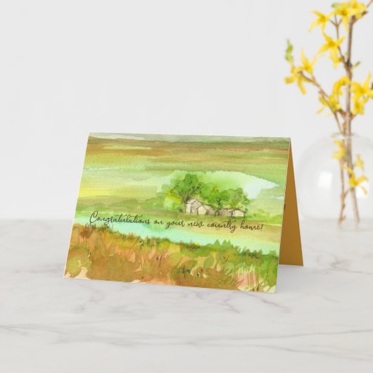 Herzlichen Glückwunsch zu Ihrer neuen Zuhause-Farm Karte (Gelbe Blume)