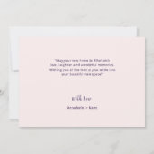 Herzlichen Glückwunsch zu Ihrer neuen Zuhause-Flac (Rückseite)