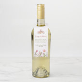 Herzlichen Glückwunsch zu Ihrer neuen Zuhause Flor Flaschenanhänger (Auf Flasche)