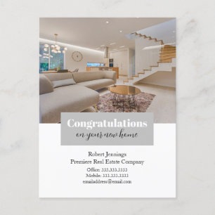 Herzlichen Glückwunsch zu Ihrer neuen Zuhause-Foto Postkarte