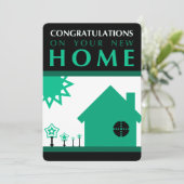 Herzlichen Glückwunsch zu Ihrer neuen Zuhause (grü (Stehend Vorderseite)