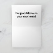 Herzlichen Glückwunsch zu Ihrer neuen Zuhause-Gruß Karte (Innenseite)
