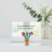 Herzlichen Glückwunsch zu Ihrer neuen Zuhause Hous Postkarte (Stehend Vorderseite)