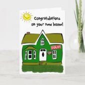 Herzlichen Glückwunsch zu Ihrer neuen Zuhause-Kart Karte (Vorderseite)