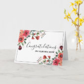 Herzlichen Glückwunsch zu Ihrer neuen Zuhause-Kart Karte (Gelbe Blume)