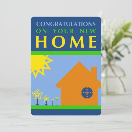 Herzlichen Glückwunsch zu Ihrer neuen Zuhause (Mod Einladung (Stehend Vorderseite)