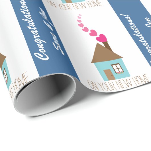 Herzlichen Glückwunsch zu Ihrer neuen Zuhause Pers Geschenkpapier (Rolleneckpunkt)