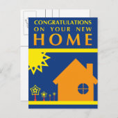 Herzlichen Glückwunsch zu Ihrer neuen Zuhause : Po Ankündigungspostkarte (Vorne/Hinten)