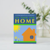 Herzlichen Glückwunsch zu Ihrer neuen Zuhause : Po Postkarte (Stehend Vorderseite)