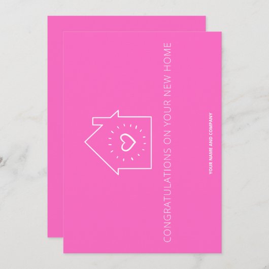 Herzlichen Glückwunsch zu Ihrer neuen Zuhause: REA Dankeskarte (Vorne/Hinten)