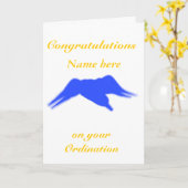 Herzlichen Glückwunsch zu Ihrer Ordination, Vornam Karte (Gelbe Blume)