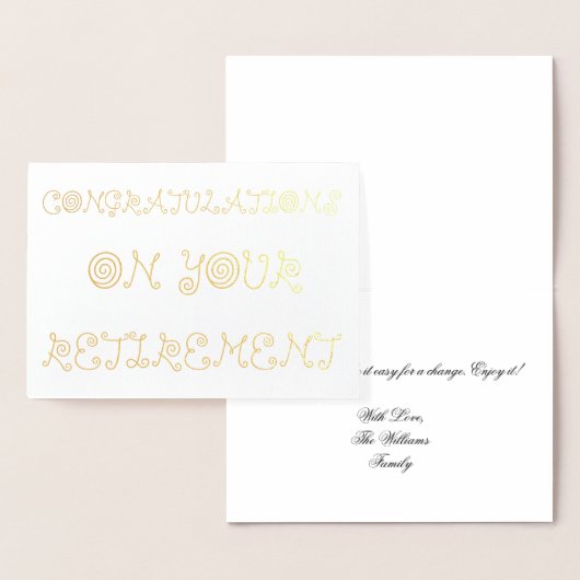 Herzlichen Glückwunsch zu Ihrer Pensionierung Folienkarte (Anzeige)