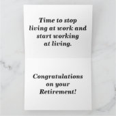 Herzlichen Glückwunsch zu Ihrer Pensionierung Karte (Innenseite)