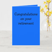 Herzlichen Glückwunsch zu Ihrer Pensionierung Karte (Gelbe Blume)