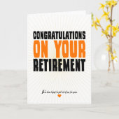 Herzlichen Glückwunsch zu Ihrer Pensionierung Karte (Gelbe Blume)