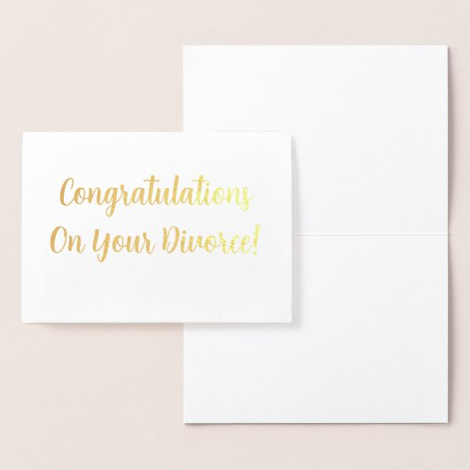 Herzlichen Glückwunsch zu Ihrer Scheidung! Folienkarte (Anzeige)