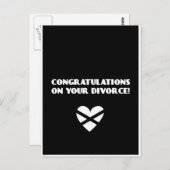 Herzlichen Glückwunsch zu Ihrer Scheidung Postkarte (Vorne/Hinten)