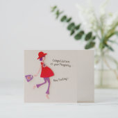 Herzlichen Glückwunsch zu Ihrer Schwangerschaft! Ankündigungspostkarte (Stehend Vorderseite)