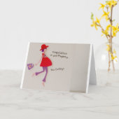 Herzlichen Glückwunsch zu Ihrer Schwangerschaft! Karte (Gelbe Blume)