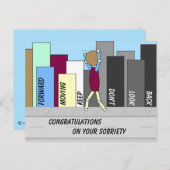 Herzlichen Glückwunsch zu Ihrer Sobriety - Nod Not Postkarte (Vorne/Hinten)