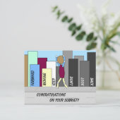 Herzlichen Glückwunsch zu Ihrer Sobriety - Nod Not Postkarte (Stehend Vorderseite)