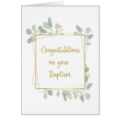 Herzlichen Glückwunsch zu Ihrer Taufkarte (Vorne)