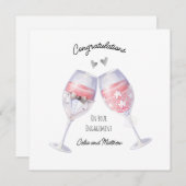 Herzlichen Glückwunsch zu Ihrer Verlobung Ankündigung (Vorne/Hinten)