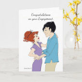 Herzlichen Glückwunsch zu Ihrer Verlobung Card Karte (Gelbe Blume)