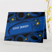 Herzlichen Glückwunsch zu Ihrer Verlobung! (Dunkel Karte (Gelbe Blume)