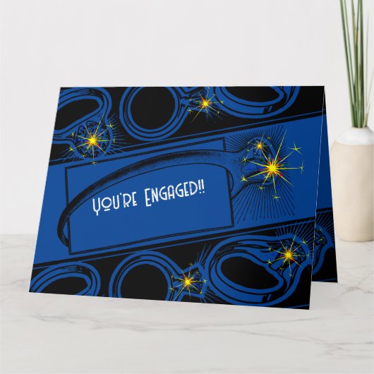 Herzlichen Glückwunsch zu Ihrer Verlobung! (Dunkel Karte (Vorderseite)