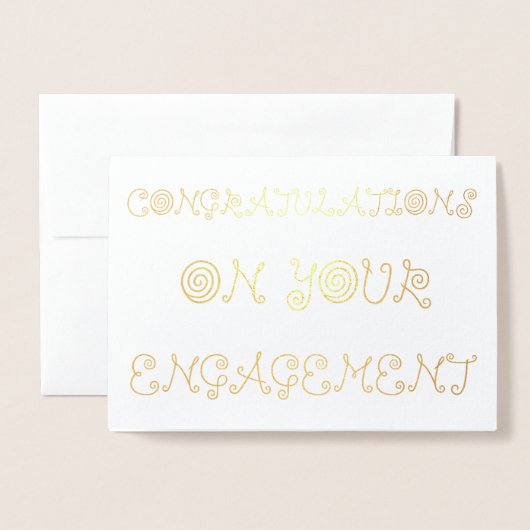 Herzlichen Glückwunsch zu Ihrer Verlobung Folienkarte (Vorderseite mit Umschlag)