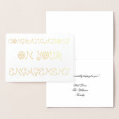 Herzlichen Glückwunsch zu Ihrer Verlobung Folienkarte (Anzeige)