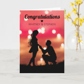 Herzlichen Glückwunsch zu Ihrer Verlobung Karte (Gelbe Blume)