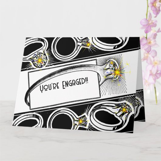 Herzlichen Glückwunsch zu Ihrer Verlobung! Karte (Orchidee)