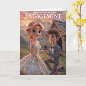 Herzlichen Glückwunsch zu Ihrer Verlobung Karte (Gelbe Blume)