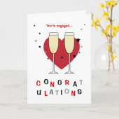 Herzlichen Glückwunsch zu Ihrer Verlobung Toastbri Karte (Gelbe Blume)