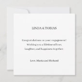 Herzlichen Glückwunsch zu Ihrer Verlobung Zebra Ca (Rückseite)