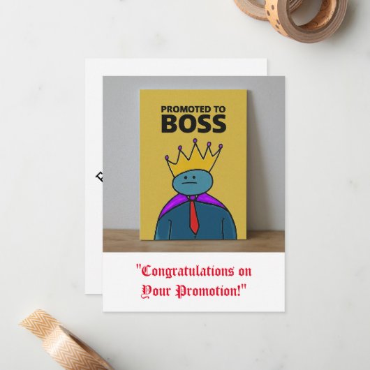 "Herzlichen Glückwunsch zu Ihrer Werbeaktion!" Mitteilungskarte (Vorderseite/Rückseite Beispiel)