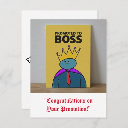 "Herzlichen Glückwunsch zu Ihrer Werbeaktion!" Mitteilungskarte (Vorne/Hinten)