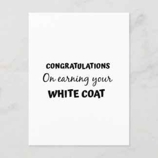 Herzlichen Glückwunsch zu Ihrer White-Coat-Abschlu Postkarte