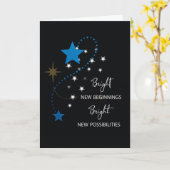 Herzlichen Glückwunsch zu New Job Blue Star auf Bl Karte (Gelbe Blume)