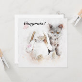 Herzlichen Glückwunsch zu New Pet Karte (Vorderseite/Rückseite Beispiel)