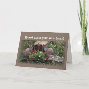 Herzlichen Glückwunsch zu New Truck Karte