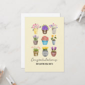 Herzlichen Glückwunsch zu New Zuhause on Planing N Karte (Vorderseite/Rückseite Beispiel)