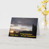 Herzlichen Glückwunsch zu Ordination anpassen Name Karte (Gelbe Blume)