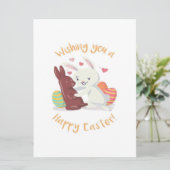 Herzlichen Glückwunsch zu Ostern! Menükarte (Stehend Vorderseite)