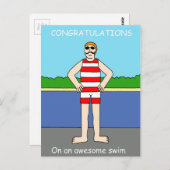 Herzlichen Glückwunsch zu Phantastischem Swim für  Postkarte (Vorne/Hinten)
