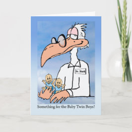 Herzlichen Glückwunsch zu Twin Boys, Dr. Stork Car Karte