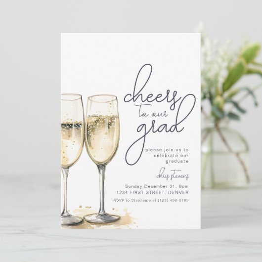 Herzlichen Glückwunsch zu unserer Party Einladung  (Stehend Vorderseite)