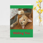 Herzlichen Glückwunsch zu Weihnachten! Karte (Gelbe Blume)